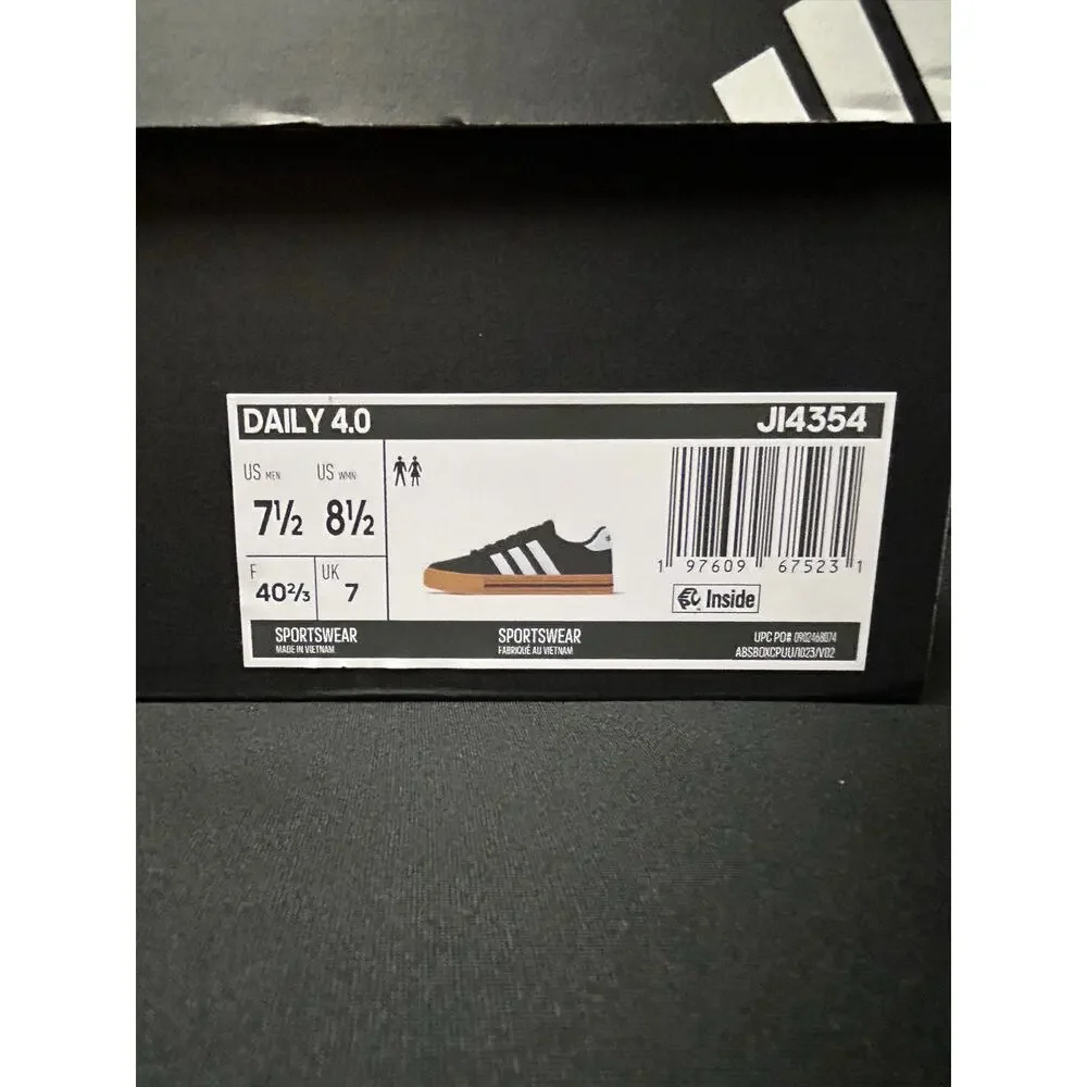 adidas Daily 4.0 Black Gum / $70 Retail!! / Size 7.5M (8.5W)  / Brand New!!